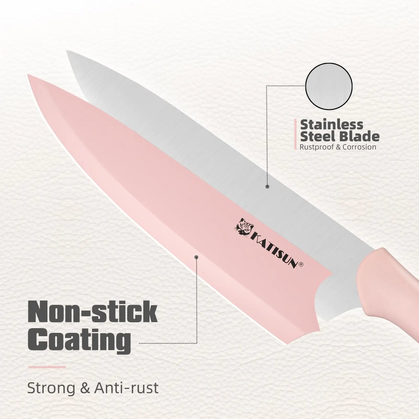 Pink Knife Set with Block 14 Piece Stainless Steel