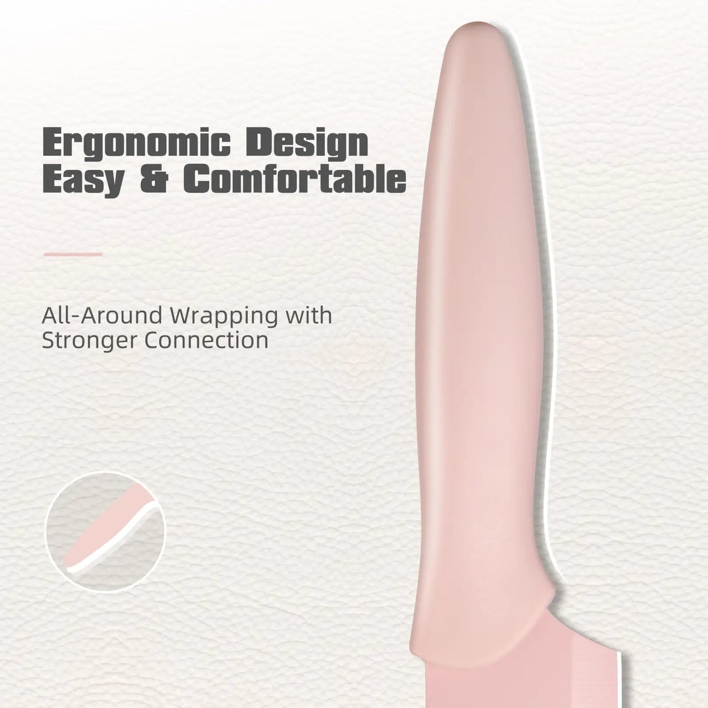 Pink Knife Set with Block 14 Piece Stainless Steel