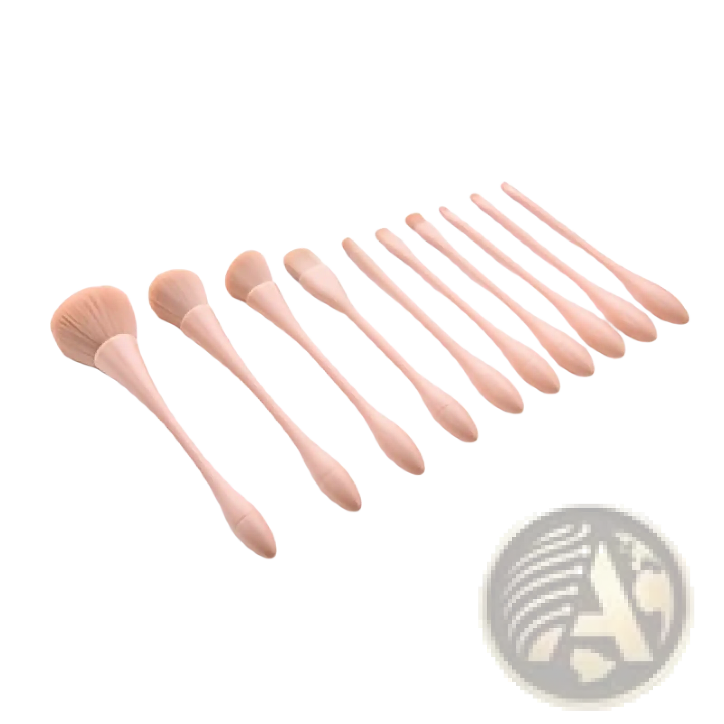 Pink Makeup Brush Set 10pc Professional Nylon Tools