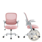 Pink Mesh Drafting Chair with Adjustable Foot Ring