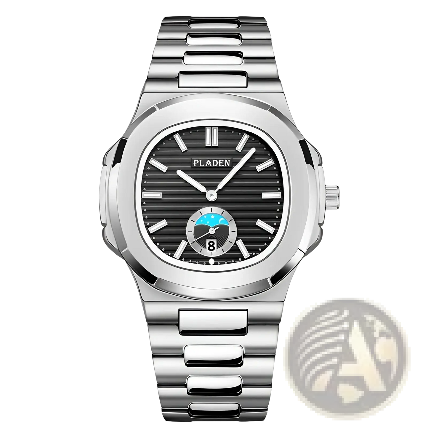 Pladen Men's Luxury Waterproof Quartz Watch with Date Display