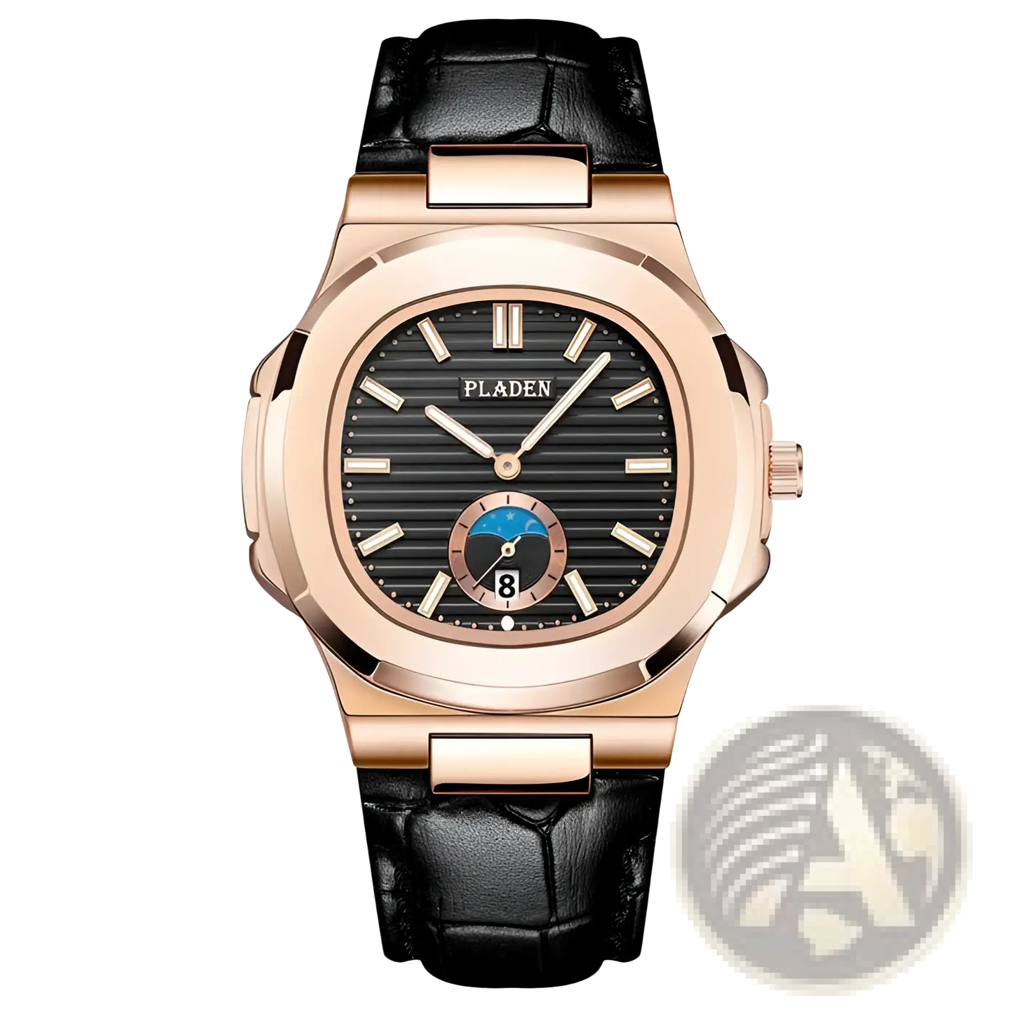 Pladen Men's Luxury Waterproof Quartz Watch with Date Display