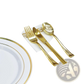 Plastic Tableware Set with Gold Rim Plates for 50 Guests