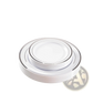 Plastic Tableware Set with Gold Rim Plates for 50 Guests