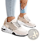 Platform Sneakers Mesh Wedge Lace Up Casual Shoes