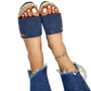 Platform Wedge Espadrille Sandals with Buckle Detail