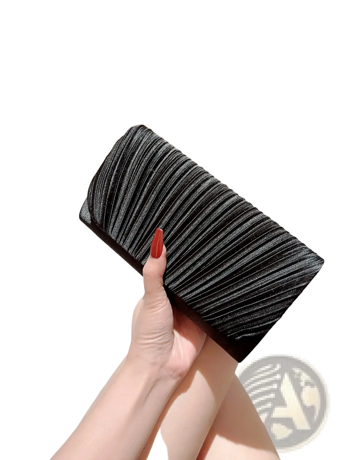 Pleated Satin Clutch Minimalist Women's Evening Bag