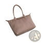 Pleated Shoulder Bag Minimalist Pu Leather Tote