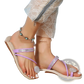 Plus Size Rhinestone Strappy Summer Sandals