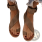 Plus Size Women's Flat Roman Strappy Sandals