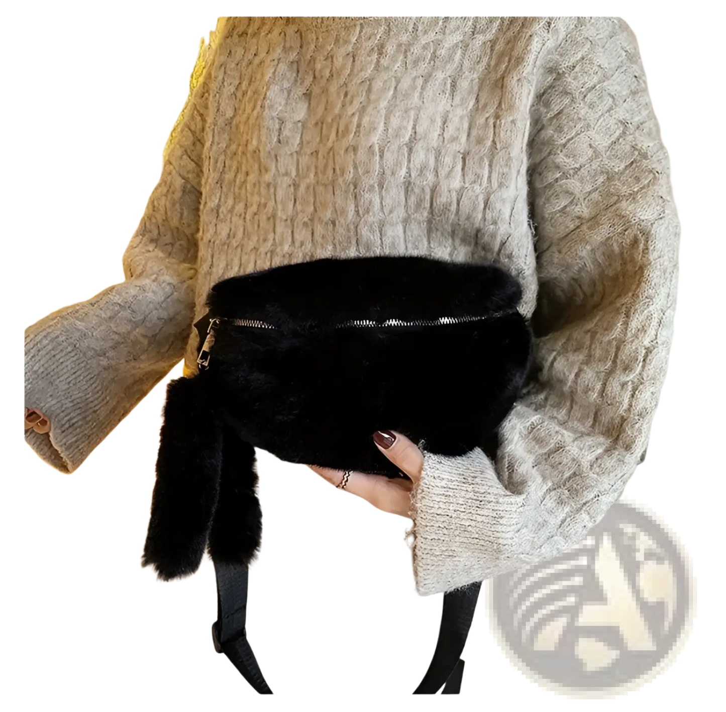 Plush Faux Fur Fanny Pack Crossbody Messenger Bag