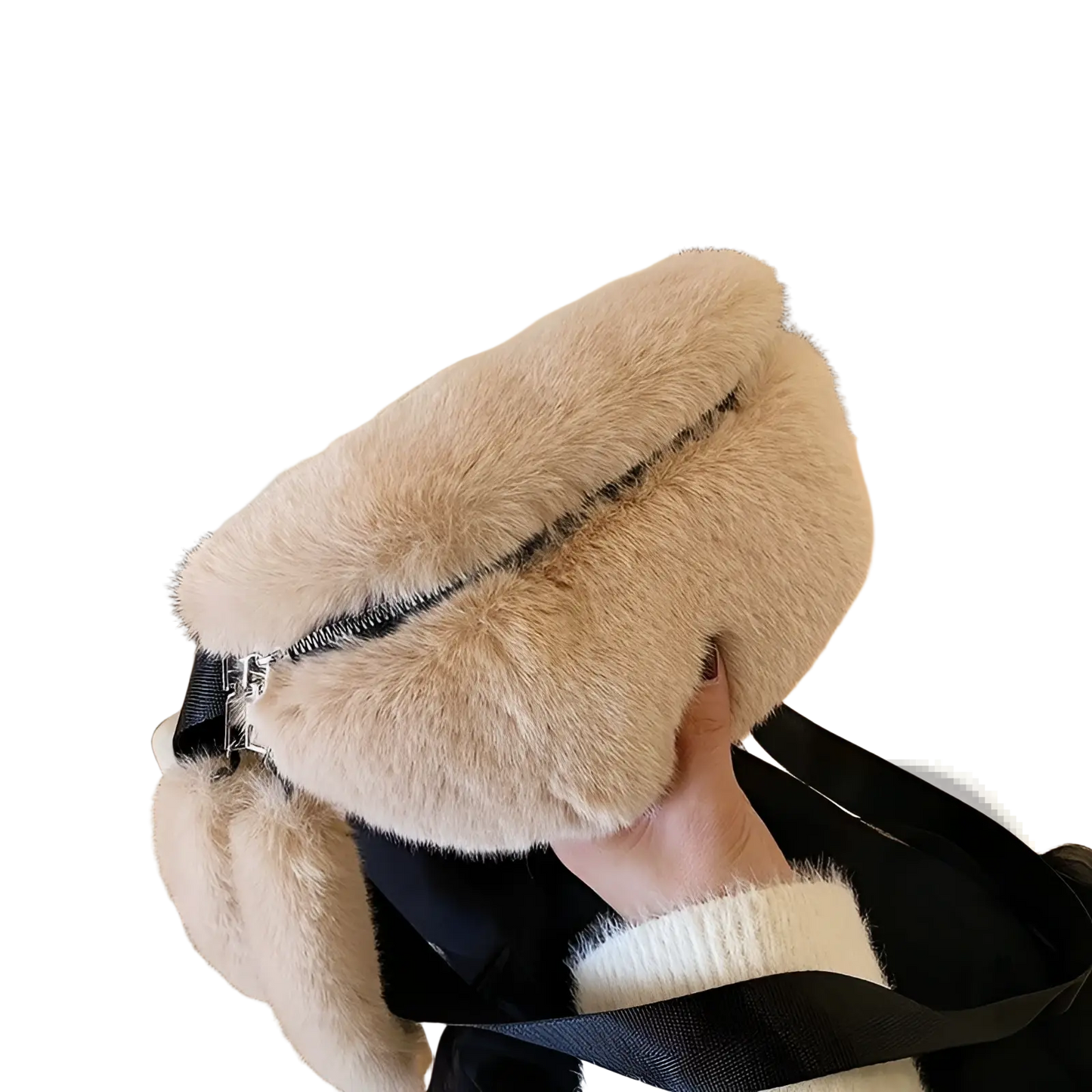 Plush Faux Fur Fanny Pack Crossbody Messenger Bag