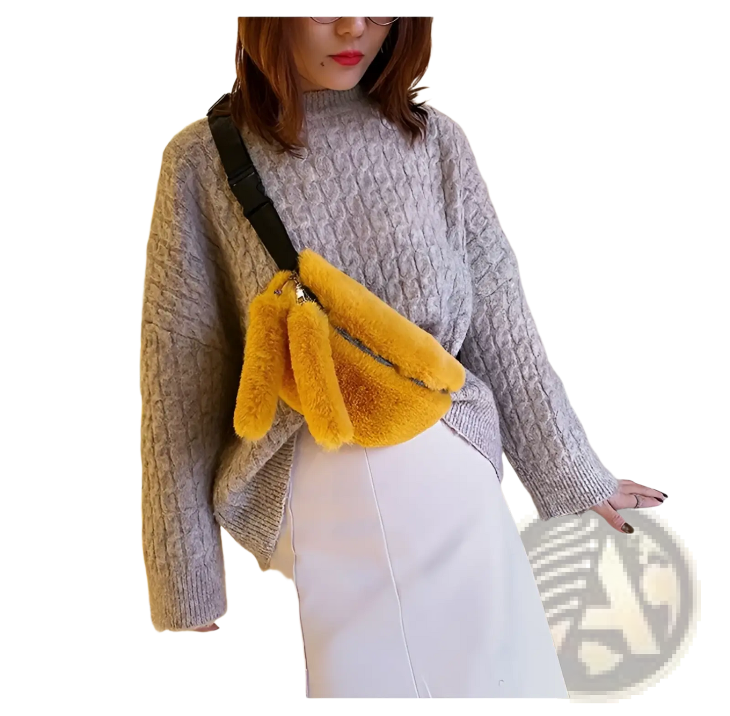 Plush Faux Fur Fanny Pack Crossbody Messenger Bag