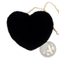 Plush Faux Fur Heart Shaped Crossbody Bag with Gold Chain