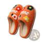 Plush Floral Cotton Slippers with Soft Tpr Sole