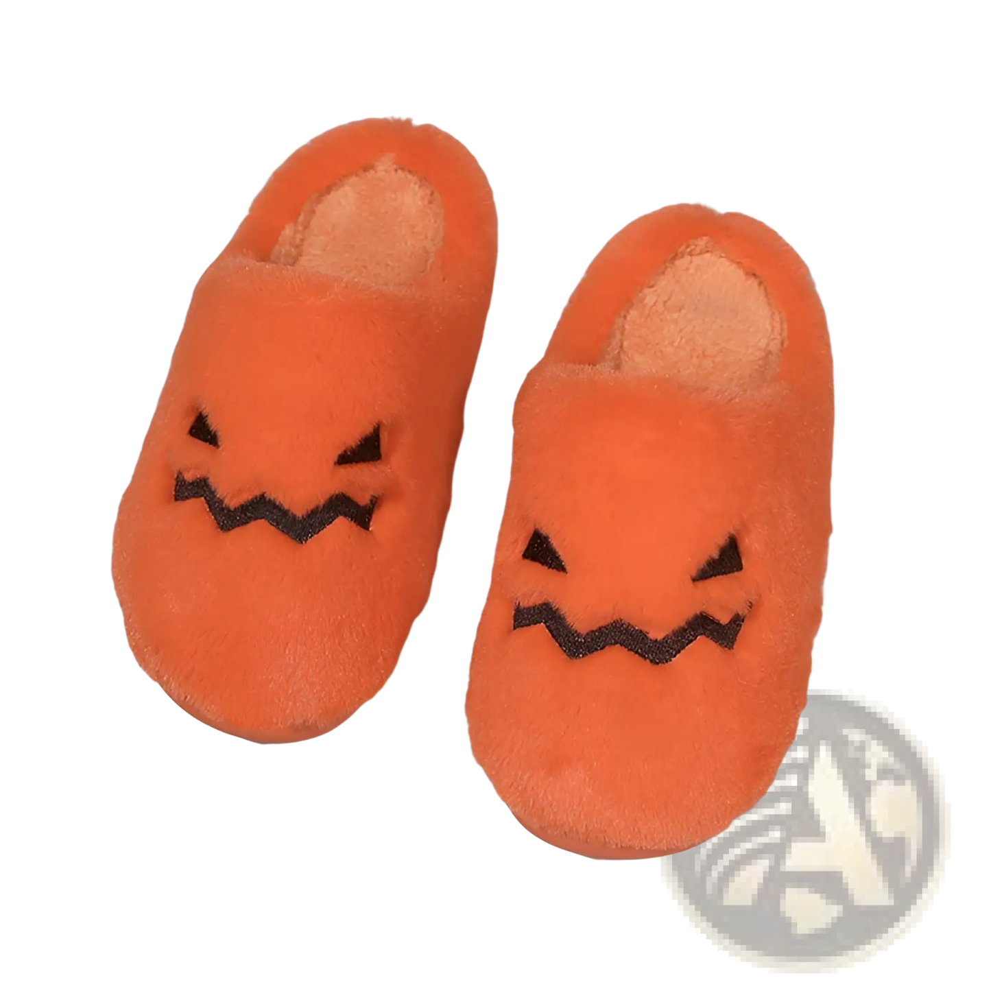 Plush Pumpkin Halloween Indoor Slippers