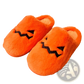 Plush Pumpkin Halloween Indoor Slippers
