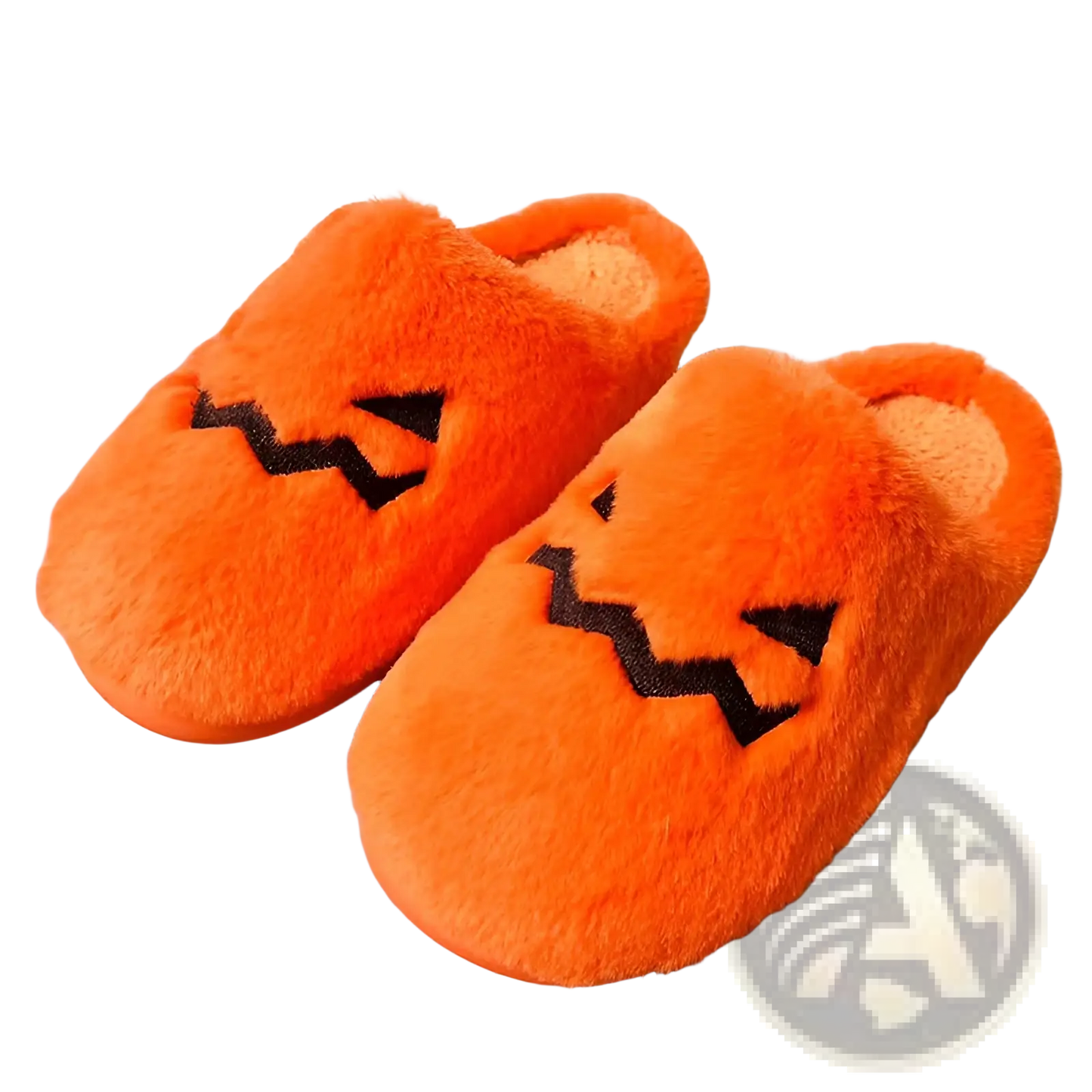 Plush Pumpkin Halloween Indoor Slippers