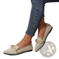 Pointed Flat Pumps Bow Detail Casual Plus Size Shoes