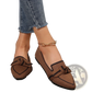 Pointed Flat Pumps Bow Detail Casual Plus Size Shoes