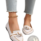 Pointed Flat Pumps Bow Detail Casual Plus Size Shoes
