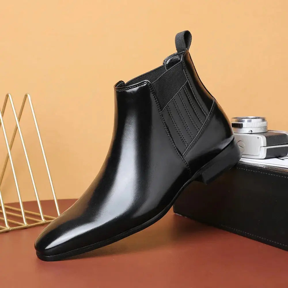 Men's Formal Pointed Toe Leather Chelsea Boots
