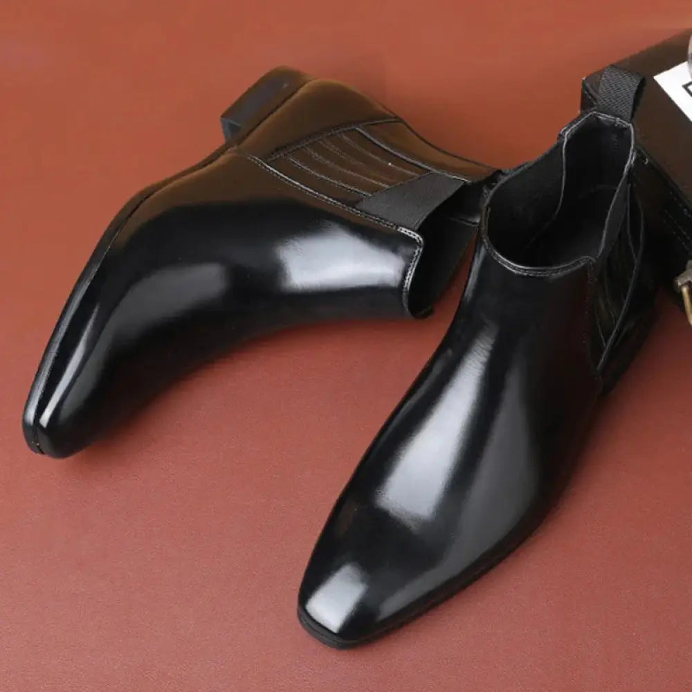 Men's Formal Pointed Toe Leather Chelsea Boots