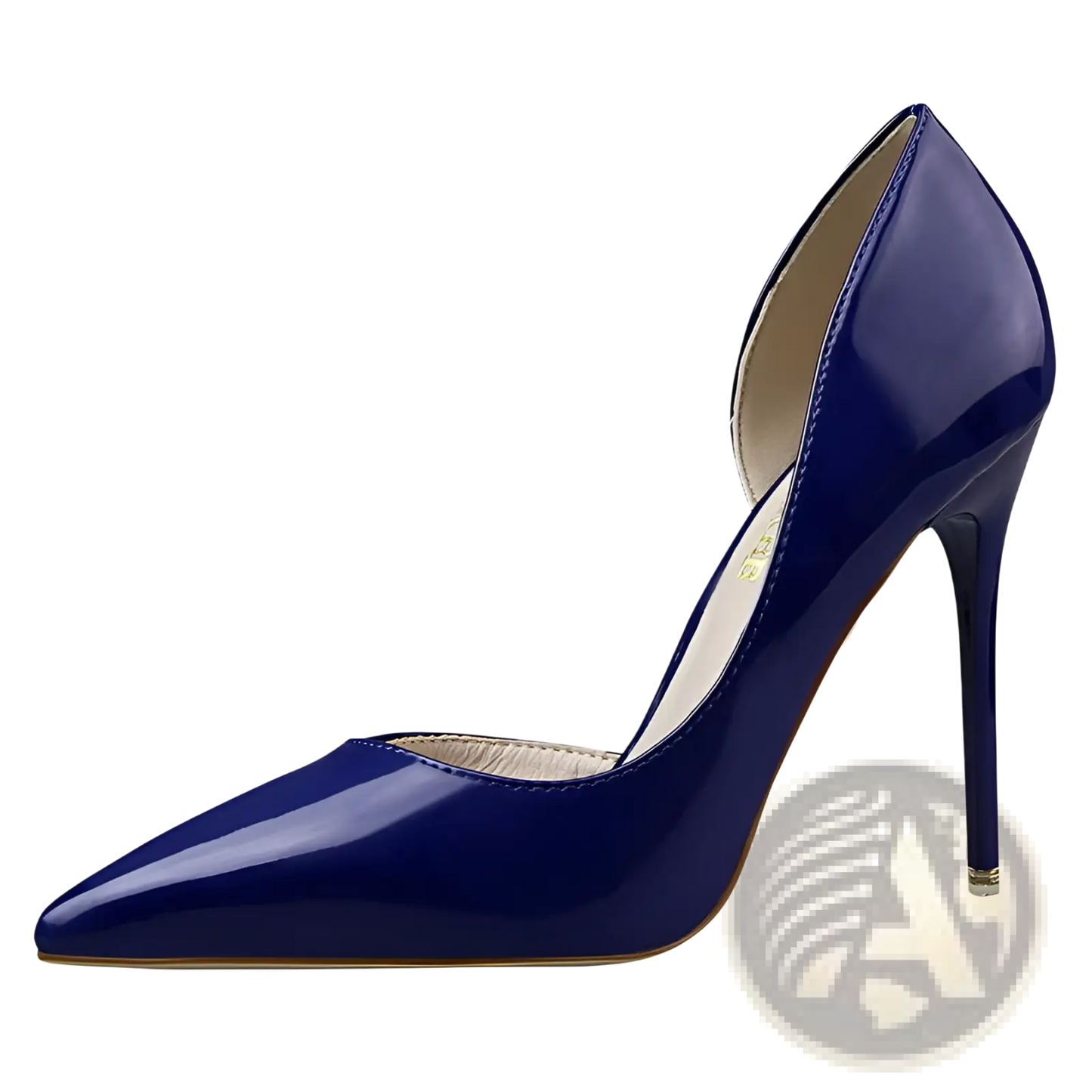 Pointed Toe D'orsay High Heel Patent Leather Pumps