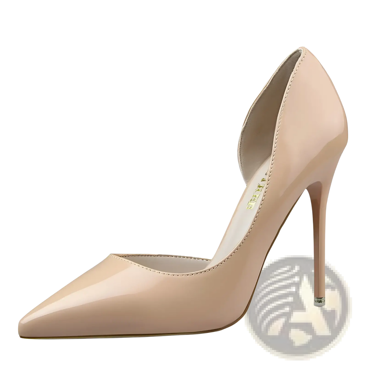 Pointed Toe D'orsay High Heel Patent Leather Pumps