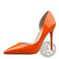 Pointed Toe D'orsay High Heel Patent Leather Pumps