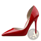 Pointed Toe D'orsay High Heel Patent Leather Pumps