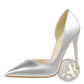 Pointed Toe D'orsay High Heel Patent Leather Pumps