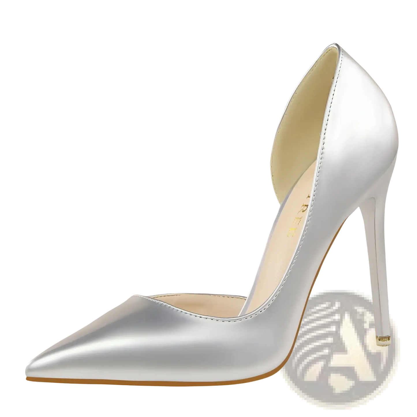 Pointed Toe D'orsay High Heel Patent Leather Pumps