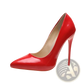 Pointed Toe Stiletto Pumps in Patent Leather