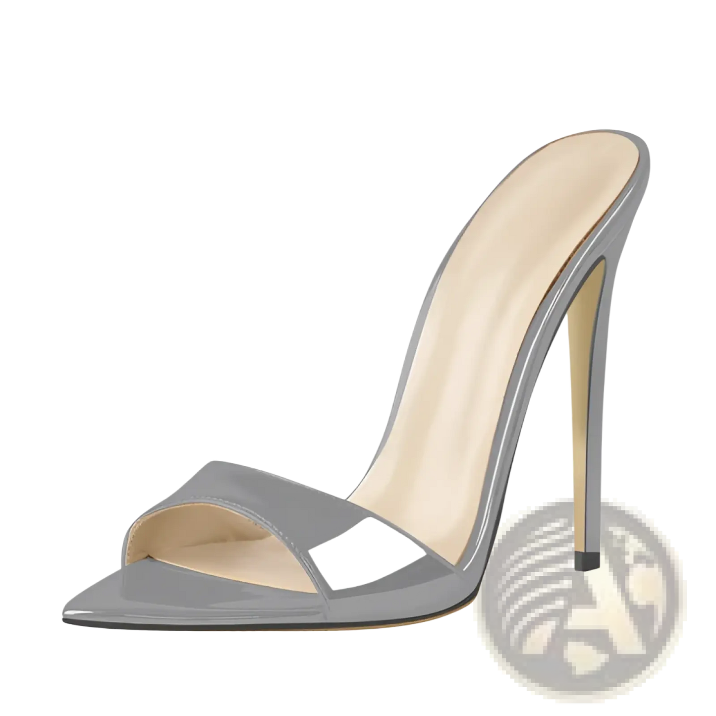 Pointed Toe Stiletto Sandals Crocodile Pattern Mules