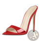 Pointed Toe Stiletto Sandals Crocodile Pattern Mules