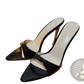 Pointed Toe Stiletto Sandals Crocodile Pattern Mules