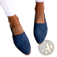 Pointed Toe Woven Buckle Flat Mule Sandals