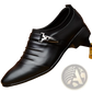 Pointed White Leather Formal Shoes with Silver Buckle