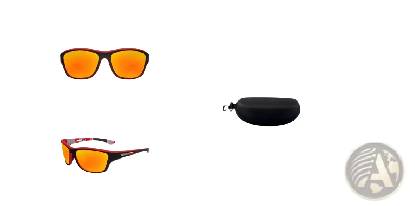 Polarized Oval Camouflage and Mirrored Men's Sport Sunglasses
