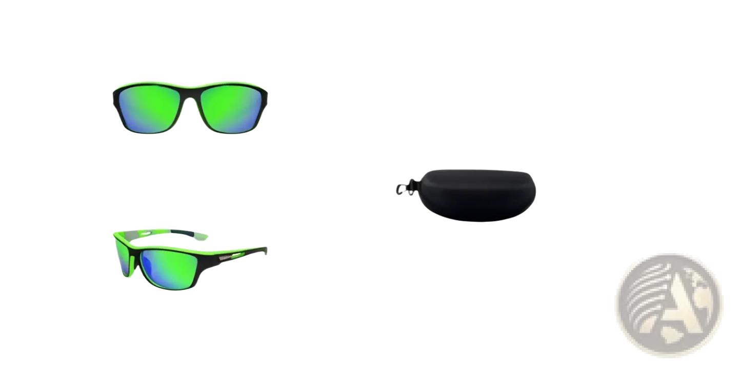 Polarized Oval Camouflage and Mirrored Men's Sport Sunglasses