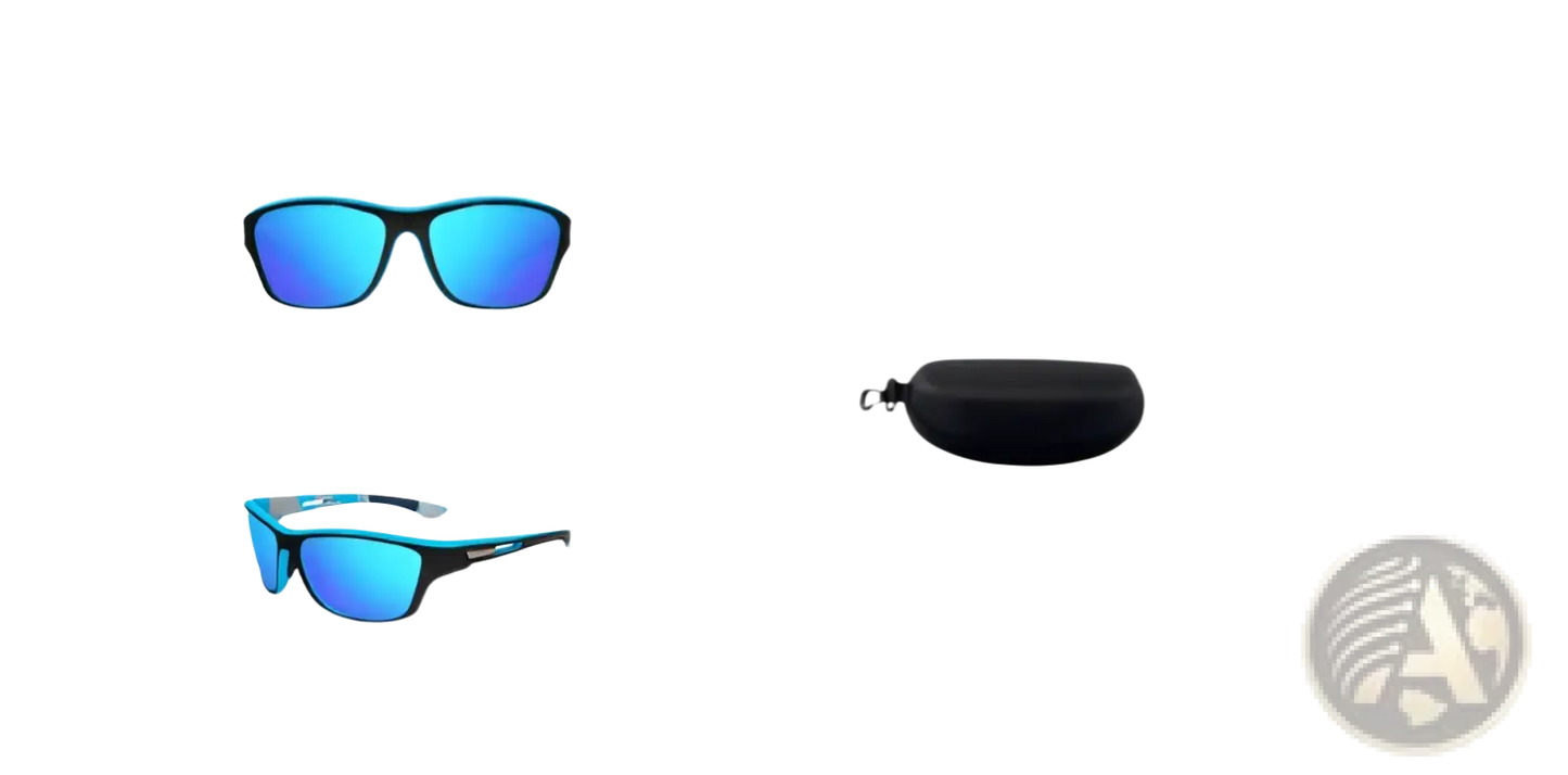 Polarized Oval Camouflage and Mirrored Men's Sport Sunglasses