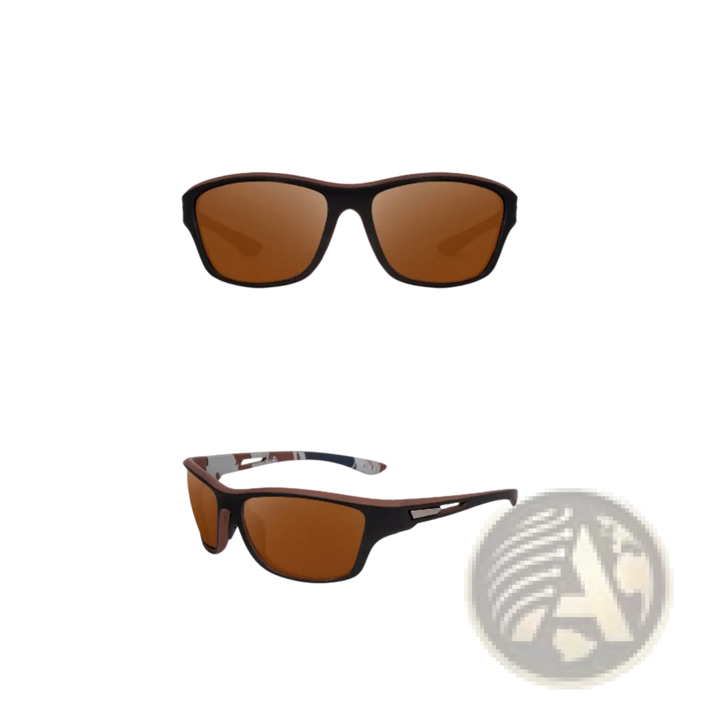 Polarized Oval Camouflage and Mirrored Men's Sport Sunglasses