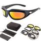 Polarized Tactical Sports Sunglasses with Interchangeable Lenses
