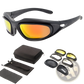 Polarized Tactical Sports Sunglasses with Interchangeable Lenses