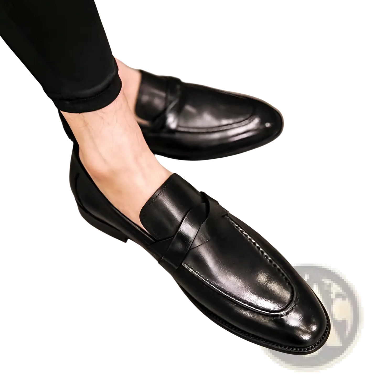 Polished Dark Brown Leather British Loafers
