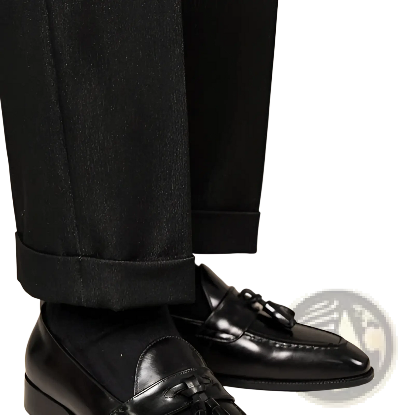 Polished Genuine Leather Tassel Loafers