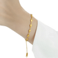 Polished Gold Heart Link Bracelet in Titanium Steel