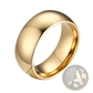 Polished Gold Tungsten Steel Couple Wedding Bands