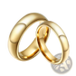 Polished Gold Tungsten Steel Couple Wedding Bands